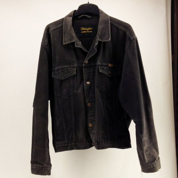 COPY - Wrangler - Well-Loved Denim Jacket - Black - Large - Picture 1 of 10